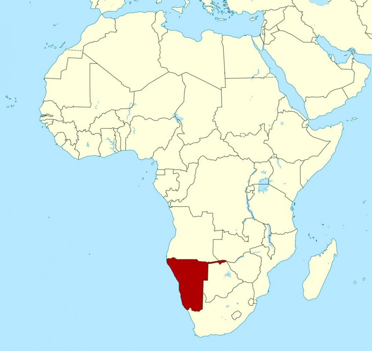 Քարտեզ Նամիբիա Աֆրիկա