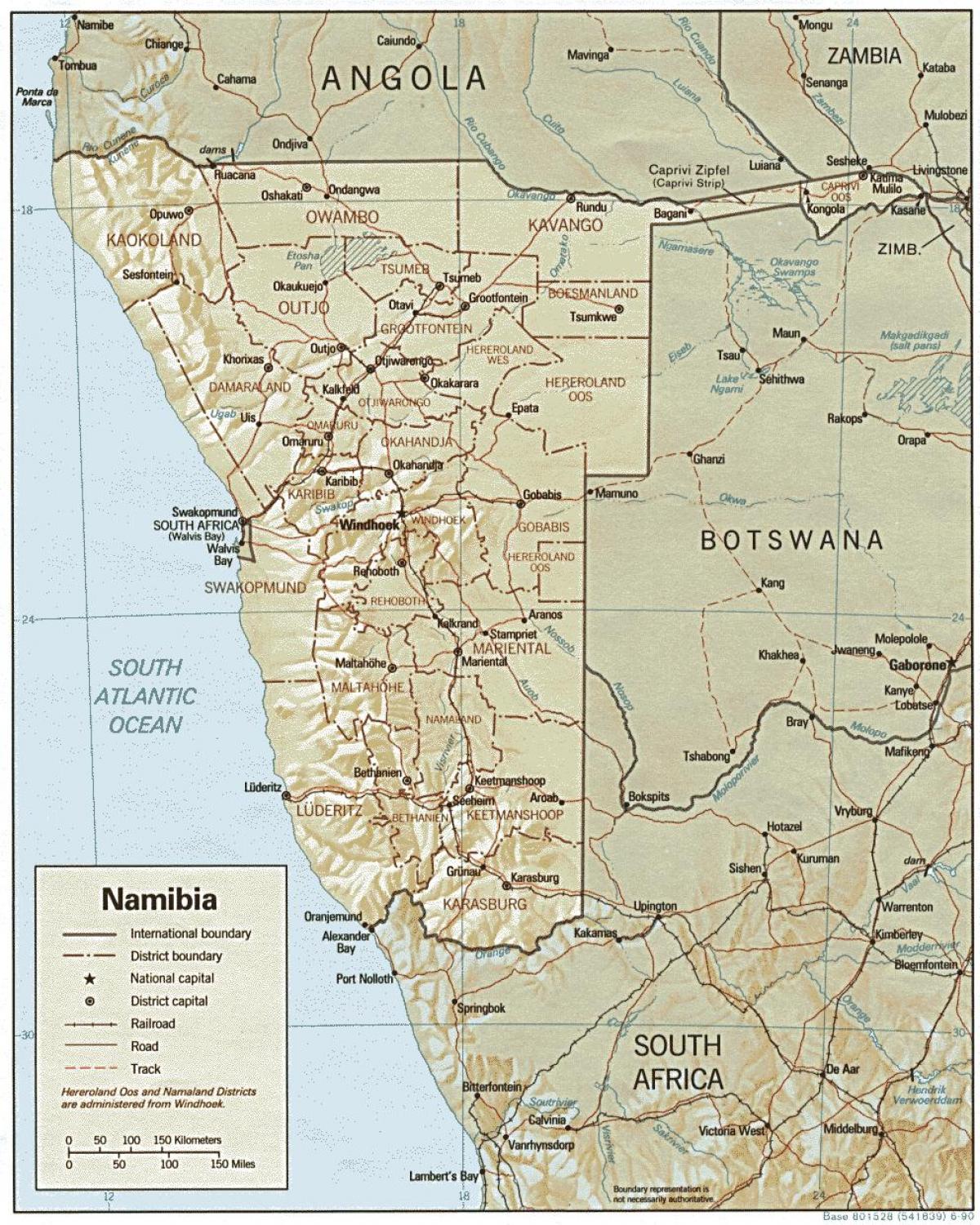Քարտեզ Նամիբիայի ֆերմա