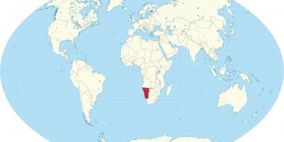 Գտնվելու վայրը Նամիբիան աշխարհի քարտեզի վրա